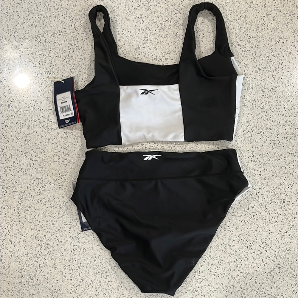 NWT Reebok Black and White Bathing Suit - Picture 7 of 8